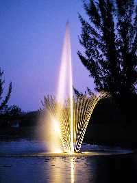 malibu floating lake fountain